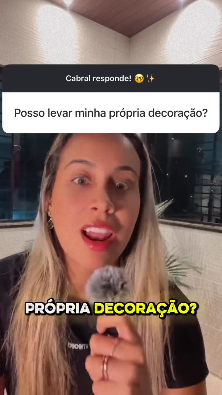 Posso levar minha própria decoração?